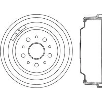 Tambour de frein arrière by CENTRIC PARTS - 123.61005 pa2