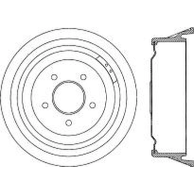 Tambour de frein arrière by CENTRIC PARTS - 123.61008 pa1