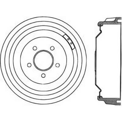 Rear Brake Drum by CENTRIC PARTS - 123.61023 pa1