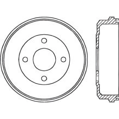 Tambour de frein arrière by CENTRIC PARTS - 123.61039 pa2