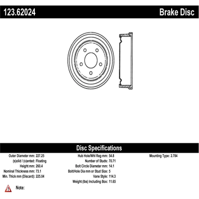 Rear Brake Drum by CENTRIC PARTS - 123.62024 pa2