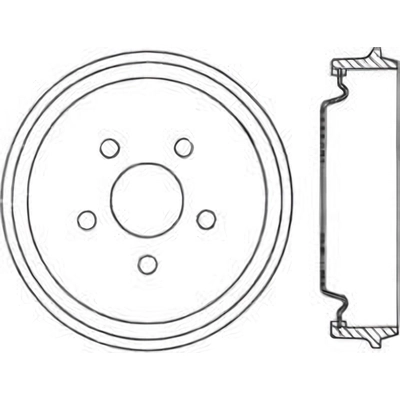 Tambour de frein arrière by CENTRIC PARTS - 123.63030 pa2