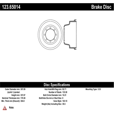 Rear Brake Drum by CENTRIC PARTS - 123.65014 pa2