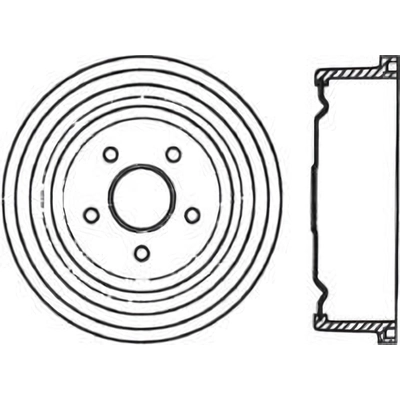 Tambour de frein arrière by CENTRIC PARTS - 123.65021 pa1