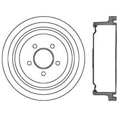 Rear Brake Drum by CENTRIC PARTS - 123.65037 pa2