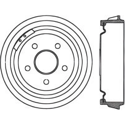 Tambour de frein arrière by CENTRIC PARTS - 123.65040 pa2