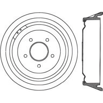 Tambour de frein arrière by CENTRIC PARTS - 123.66002 pa2