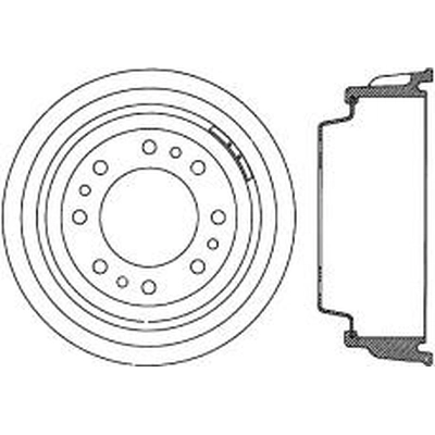 Tambour de frein arrière de CENTRIC PARTS - 123.66005 pa2