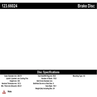 Tambour de frein arrière par CENTRIC PARTS - 123.66024 pa1