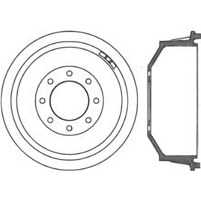 Tambour de frein arrière de CENTRIC PARTS - 123.66035 pa2