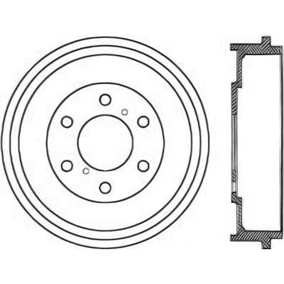 Tambour de frein arrière by CENTRIC PARTS - 123.66044 pa1