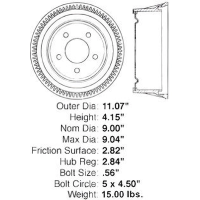 Rear Brake Drum by CENTRIC PARTS - 123.67011 pa3