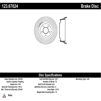 Rear Brake Drum by CENTRIC PARTS - 123.67024 pa2