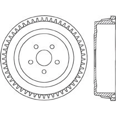 Tambour de frein arrière de CENTRIC PARTS - 123.67028 pa1