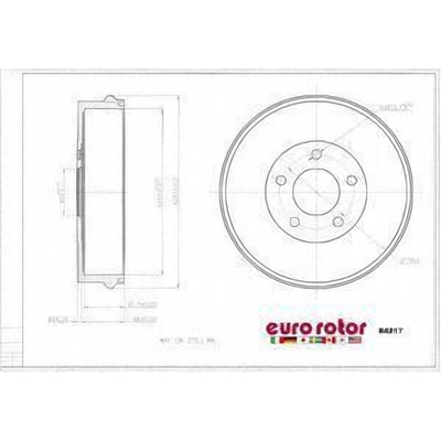 Rear Brake Drum by EUROROTOR - 84217 pa3