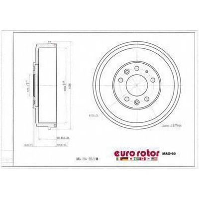 EUROROTOR - MAD63 - Rear Brake Drum pa2