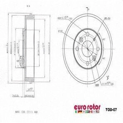 Tambour de frein arri�re by EUROROTOR - TOD07 pa3