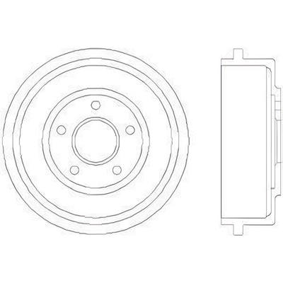 Tambour de frein arrière by HELLA PAGID - 355300431 pa4