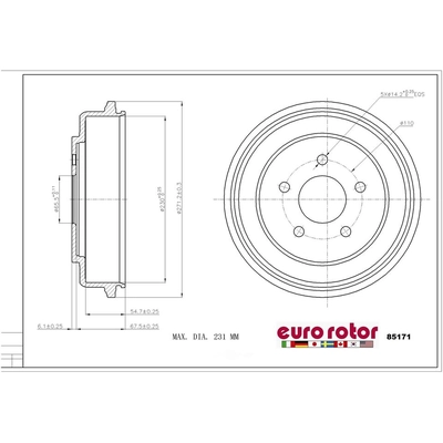 ULTRA - 85171 - Tambour de frein arri�re pa3