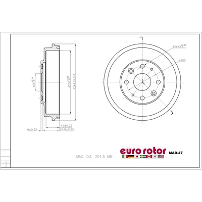 ULTRA - MAD47 - Rear Brake Drum pa1