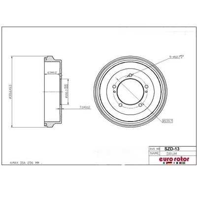 EUROROTORS - SZD13 - Brake Drum pa1