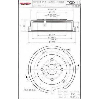 Tambour de frein arri�re by ULTRA - TOD11 pa2