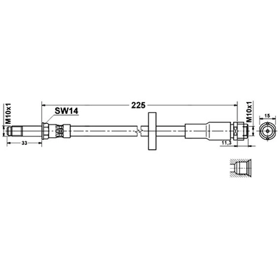 ATE - 330454 - Brake Hose pa1