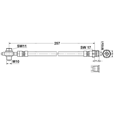 ATE - 331167 - Brake Hose pa1