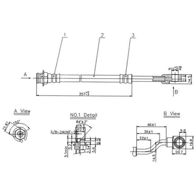 Tuyau de frein arrière by CENTRIC PARTS - 150.66337 pa7