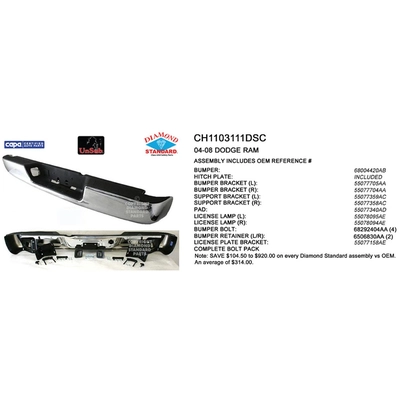 Rear Bumper Assembly - CH1103111DSC pa1