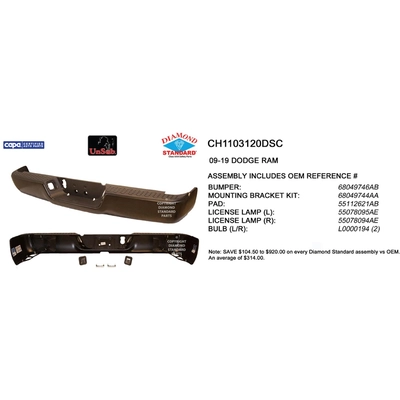 Rear Bumper Assembly - CH1103120DSC pa1