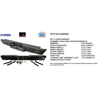 Rear Bumper Assembly - FO1101144DSC pa1