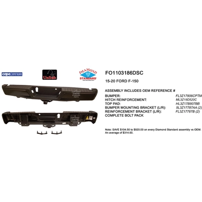 Rear Bumper Assembly - FO1103186DSC pa1