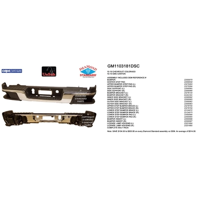 Rear Bumper Assembly - GM1103181DSC pa1