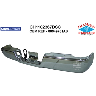 Rear Bumper Face Bar - CH1102367DSC pa1