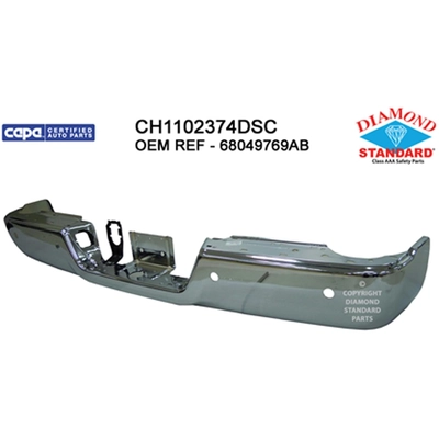 Rear Bumper Face Bar - CH1102374DSC pa1