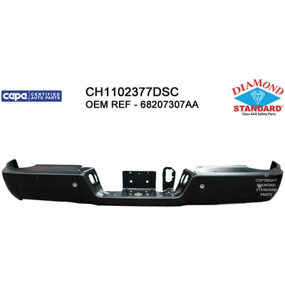 Rear Bumper Face Bar - CH1102377DSC pa1