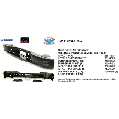 Rear Bumper Reinforcement - GM1106664DSC pa1
