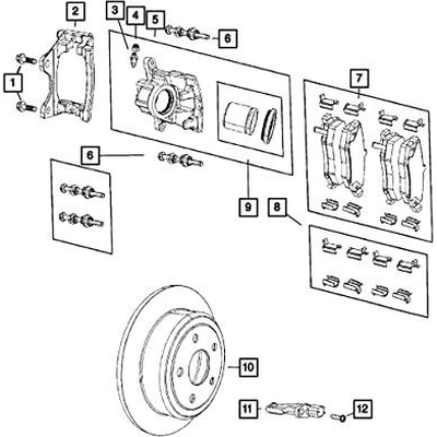 Rear Caliper Mounting Bracket by MOPAR - 68003775AA pa6