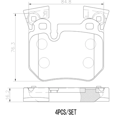 Rear Ceramic Pads by BREMBO - P06059N pa2
