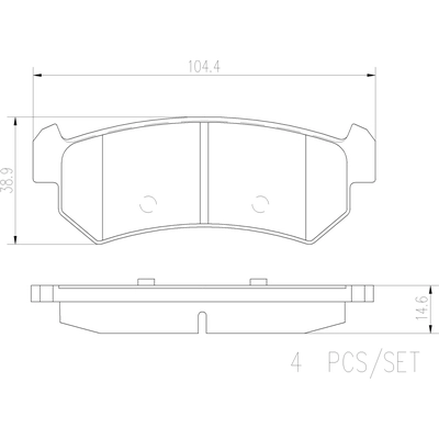 Rear Ceramic Pads by BREMBO - P10001N pa1
