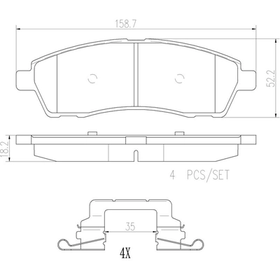 Rear Ceramic Pads by BREMBO - P24107N pa3