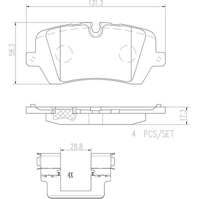 Rear Ceramic Pads by BREMBO - P44021N pa2