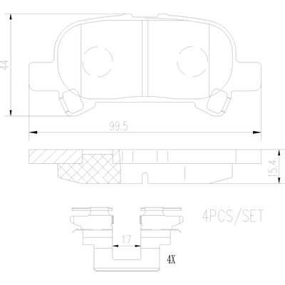 Rear Ceramic Pads by BREMBO - P83110N pa3