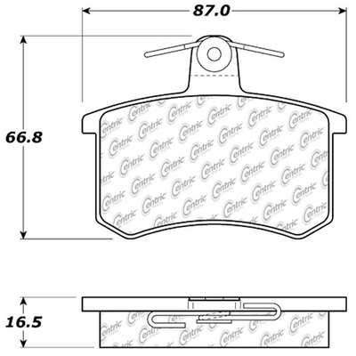 Rear Ceramic Pads by CENTRIC PARTS - 103.02280 pa1