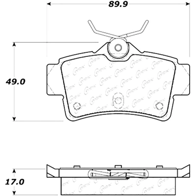 Rear Ceramic Pads by CENTRIC PARTS - 103.06270 pa5