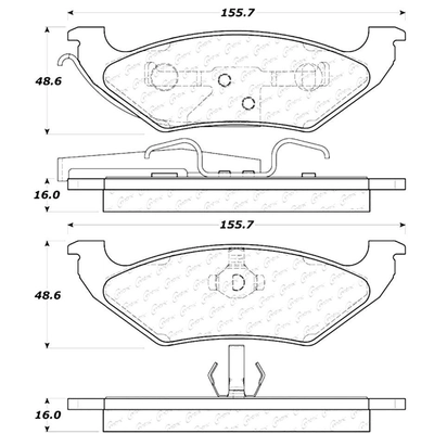 Plaquette arrière en céramique by CENTRIC PARTS - 103.06620 pa4