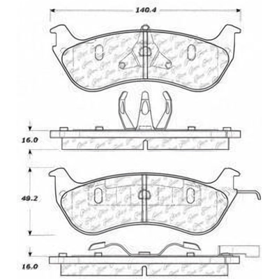 Rear Ceramic Pads by CENTRIC PARTS - 103.06740 pa6