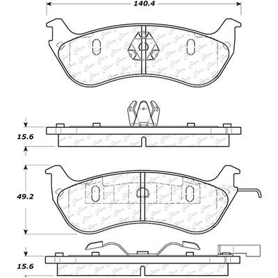 Rear Ceramic Pads by CENTRIC PARTS - 103.06900 pa5