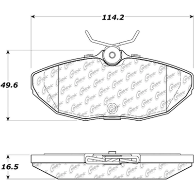 Plaquette arrière en céramique by CENTRIC PARTS - 103.08060 pa1